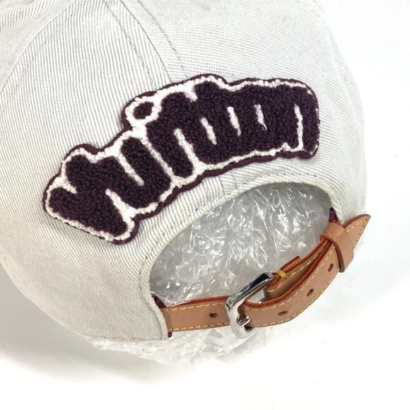 LOUIS VUITTON M7176L Cap League hat cap baseball cap cotton White/wine-red - Picture 13 of 13